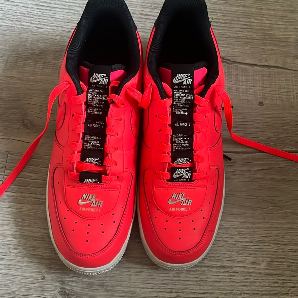 Mens, Nike Air Force Ones, size 11.  Red